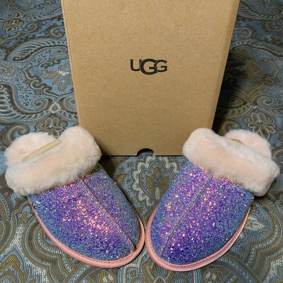 Uggs Shoes - Brand New Uggs size 7 Scuffette ll Cosmos so Pretty! Real Lamb Fur